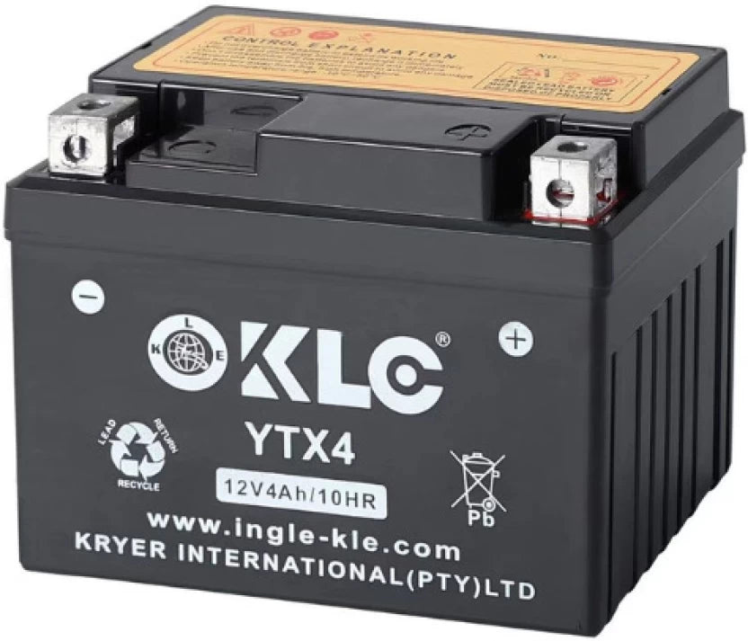 KLE YTX14 12V 14Ah/10HR Motorcycle Battery