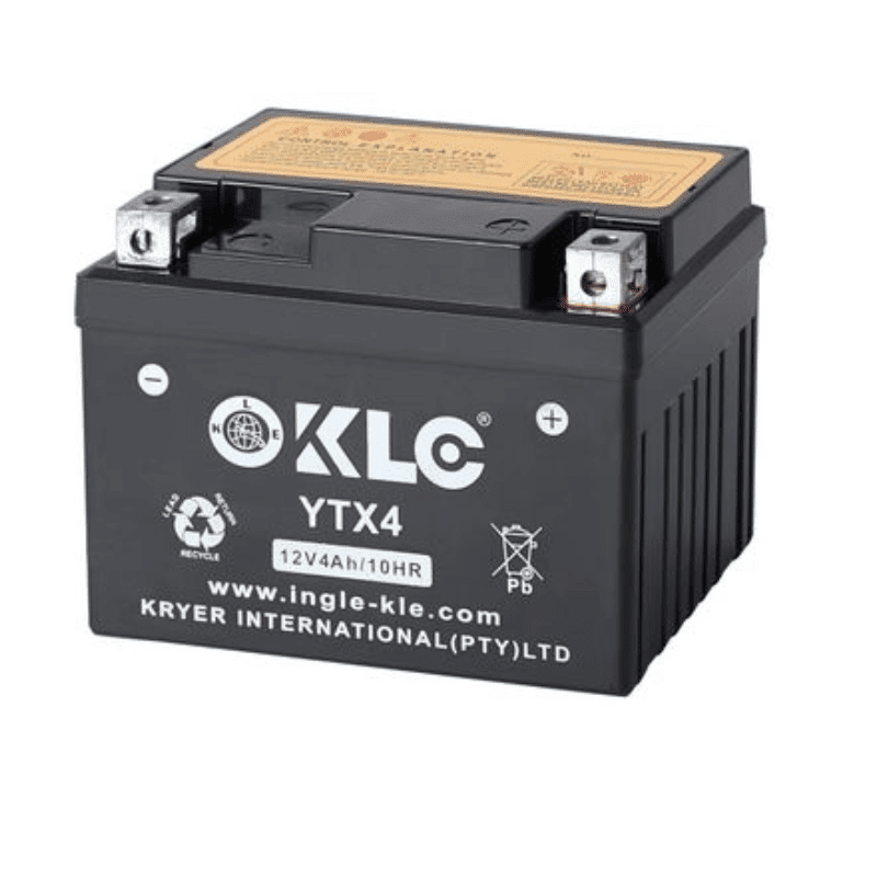 KLE YTX4 12V 4Ah/10HR Motorcycle Battery